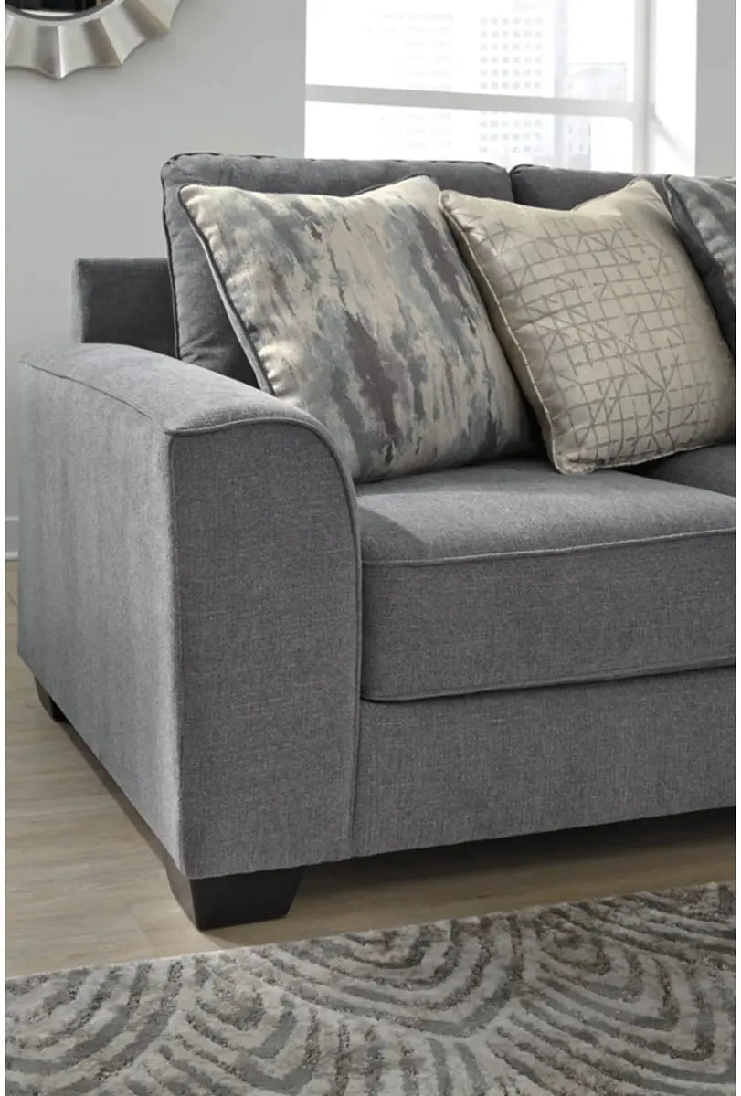 Ashley Castano 2 Pc Sectional in Jewel Grey Signature Design by Ashley