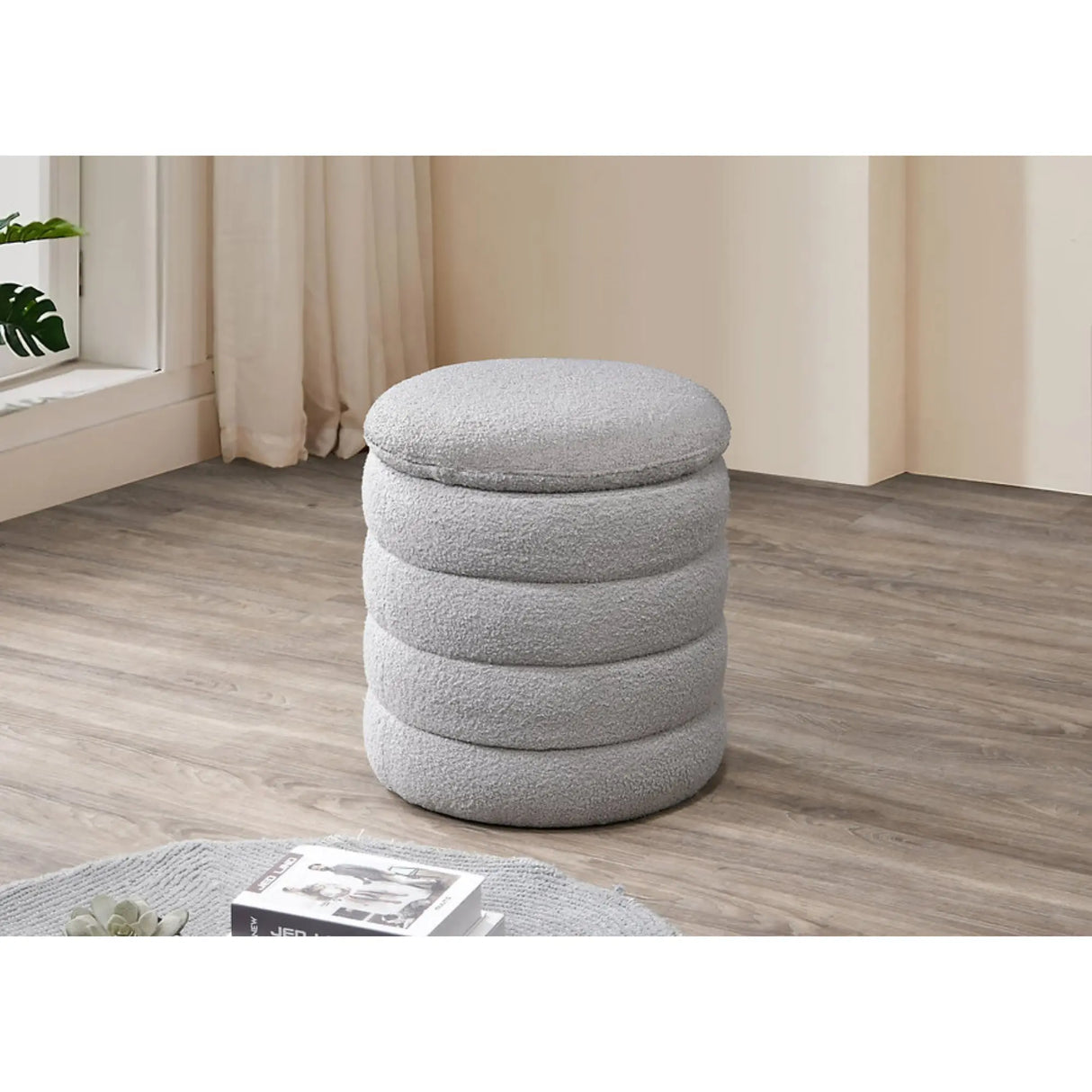 6241 Storage Ottoman in Grey I.F.Furniture
