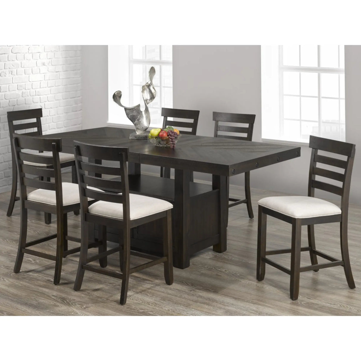 Ambassador Counter Height Dining Set Brassex