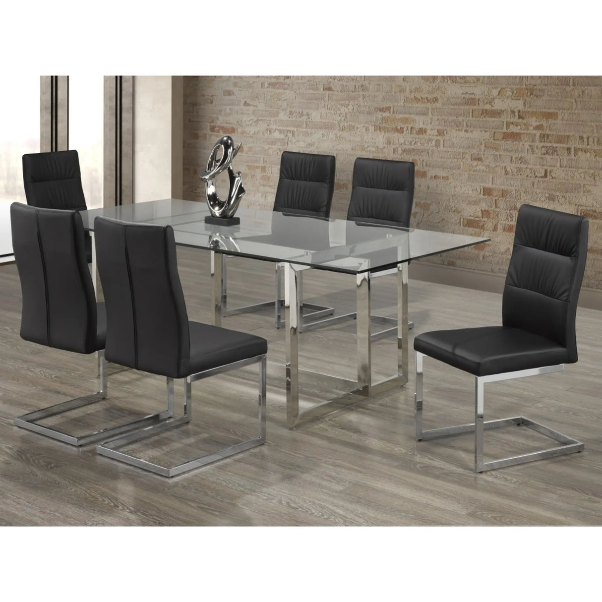 Braxton Dining Set in Black Brassex