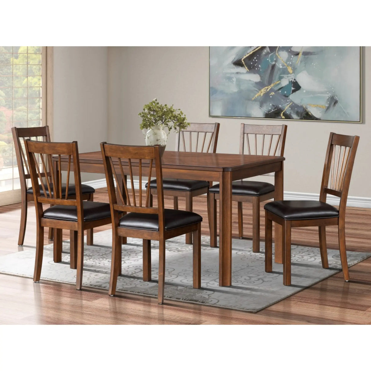Aubin Dining Set in Espresso Brassex