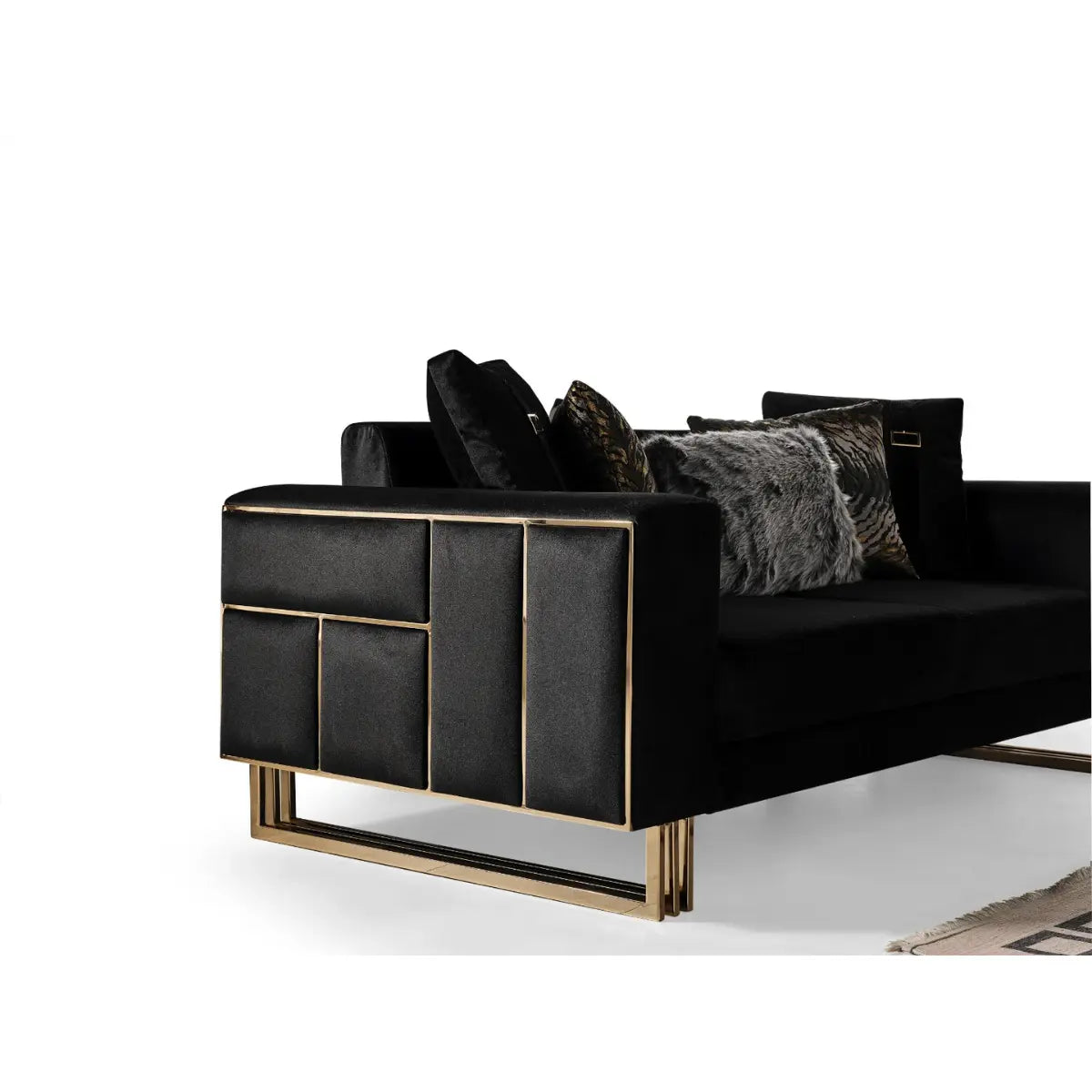 Magnum Sofa Set in Black Decoline