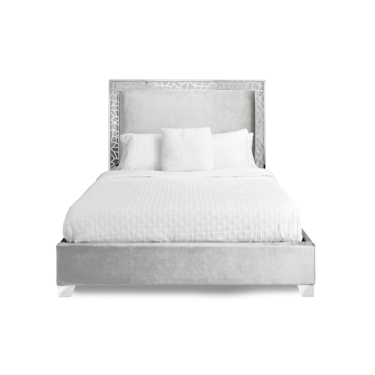 Wellington Platform Bed in Velvet Xcella