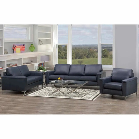 SBF 4414 Roswell 2Pc Sofa Set in Zurick Navy Sofa by Fancy