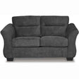 Ashley Miravel Loveseat in Gunmetal Signature Design by Ashley