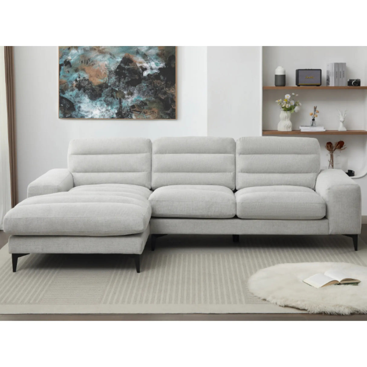 Suki 2Pc Sectional with Chaise 99084LGY M.A.Z