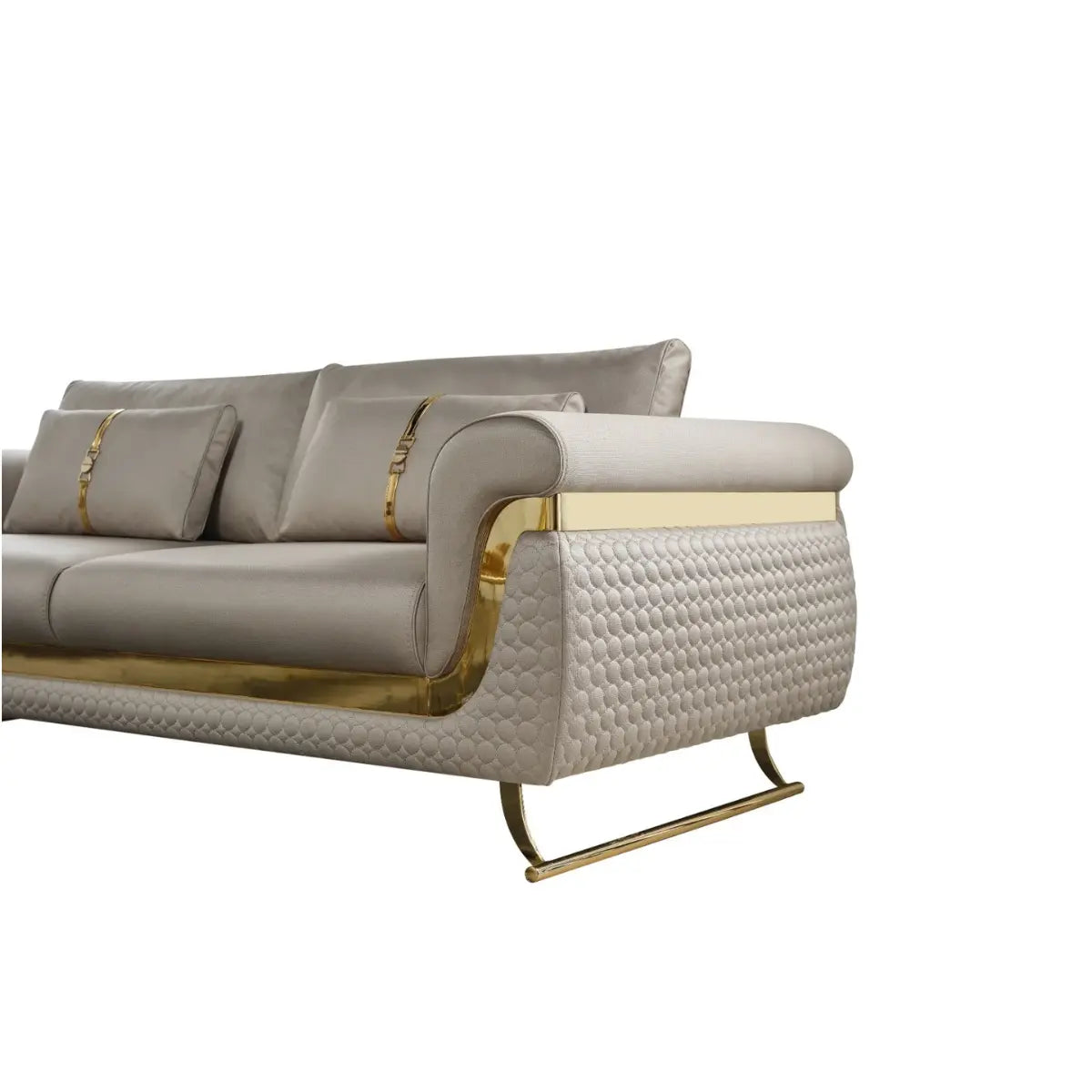 Delta Sofa in Cream Chenille Decoline