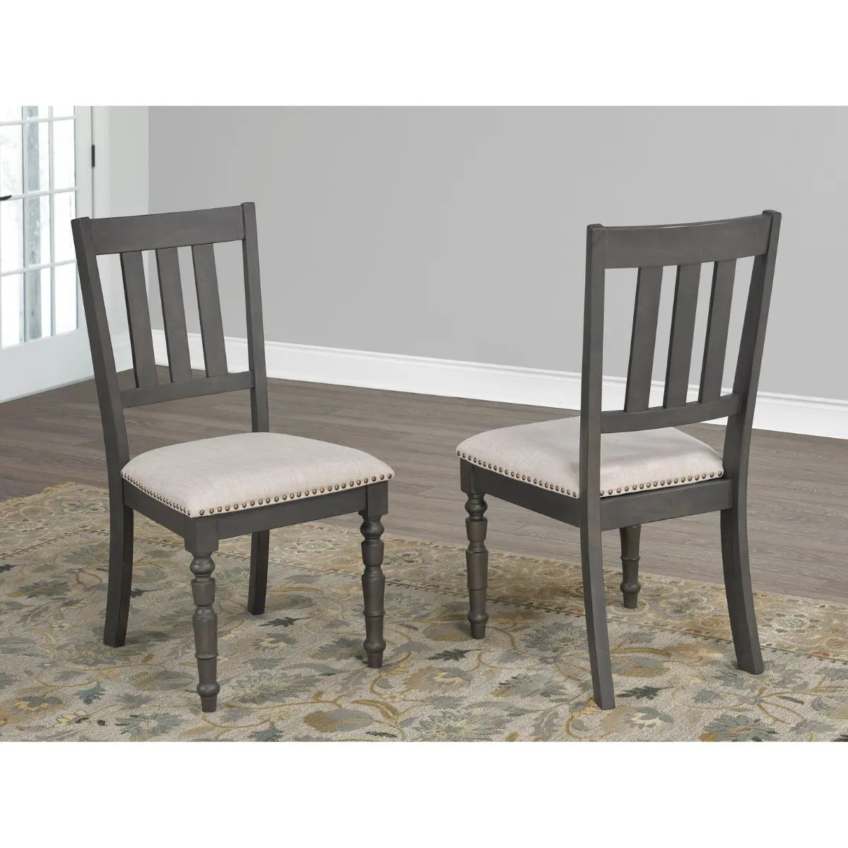 5142 Dining Chair Set in Beige Brassex