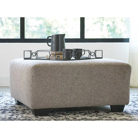 Ashley Ballinasloe Oversized Accent Ottoman in Platinum - Complete Home