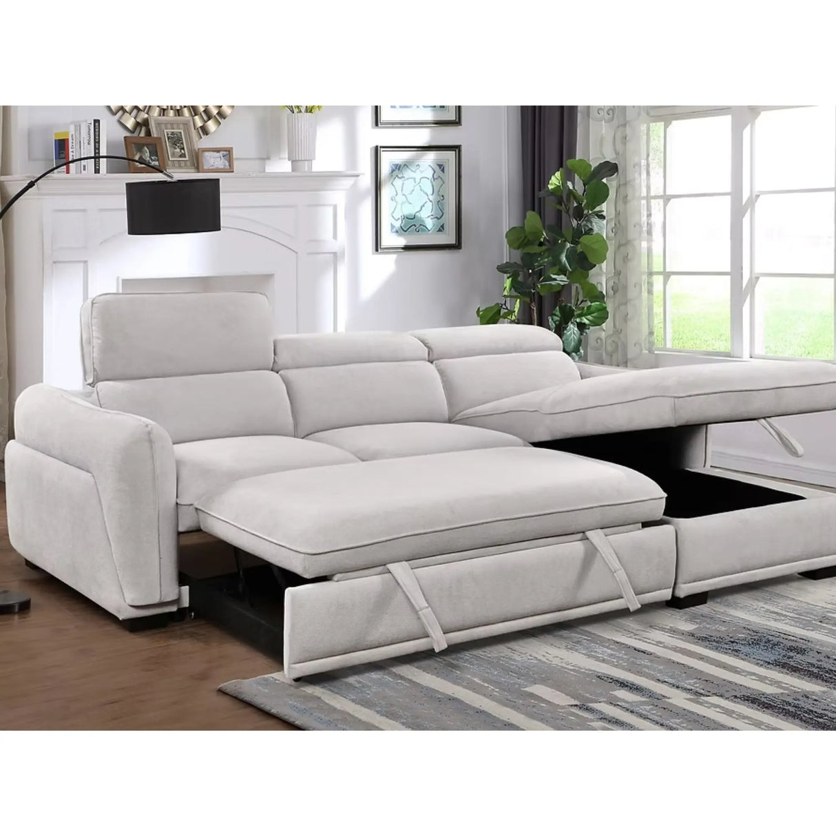 9006 Sofa Bed Sectional in Grey I.F.Furniture