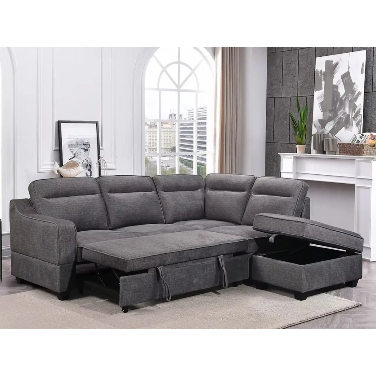 9010 Sofa Bed in Grey I.F.Furniture