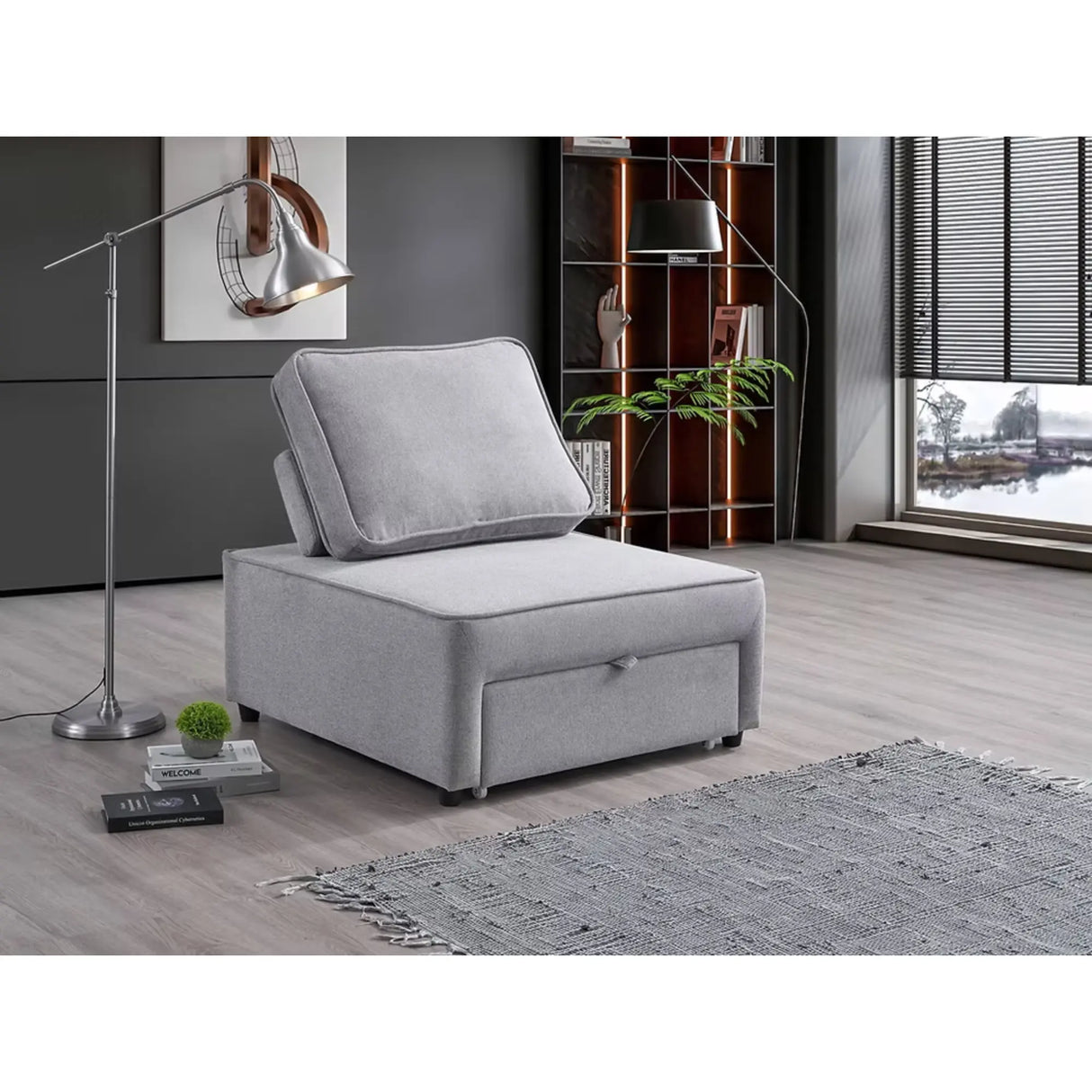 9015 Sleeper Chair in Grey I.F.Furniture