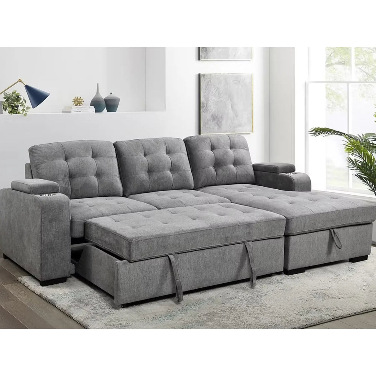 9051 Sofa Bed in Grey I.F.Furniture