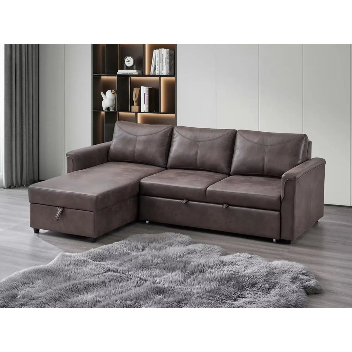9075 Sofa Bed in Brown I.F.Furniture