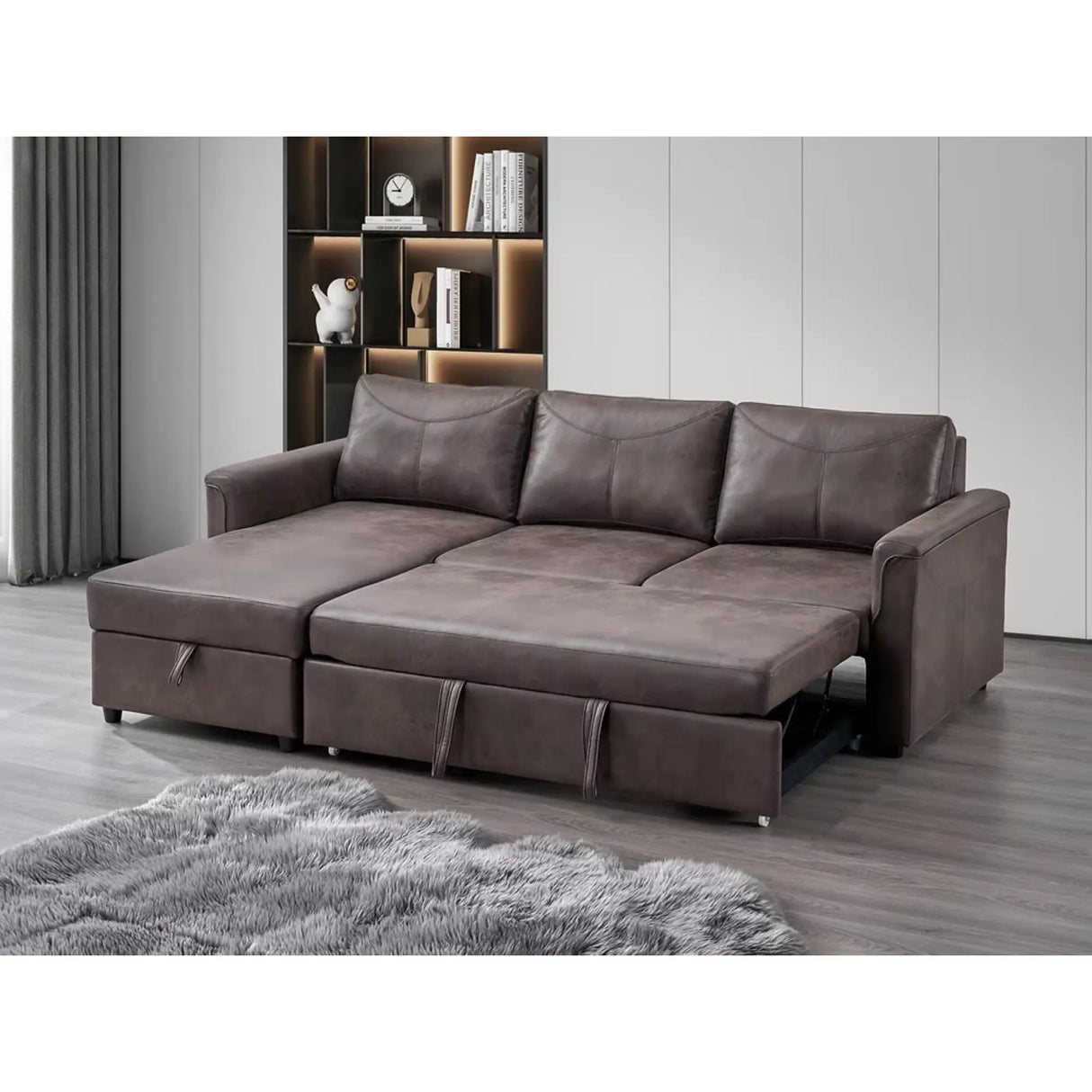 9075 Sofa Bed in Brown I.F.Furniture
