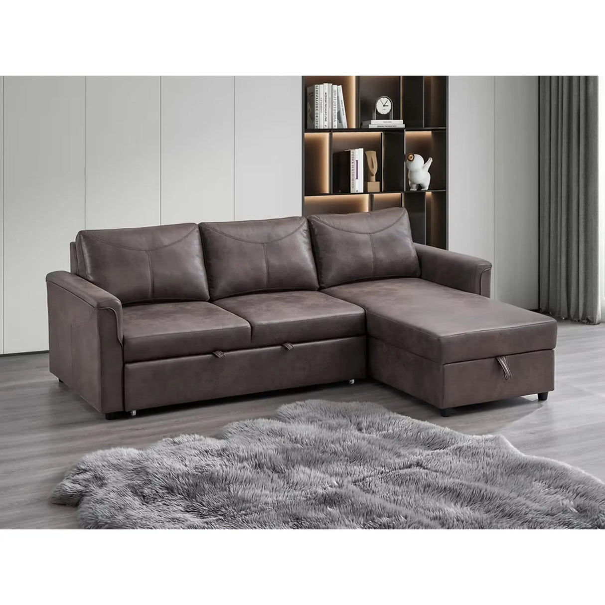 9076 Sofa Bed in Brown I.F.Furniture