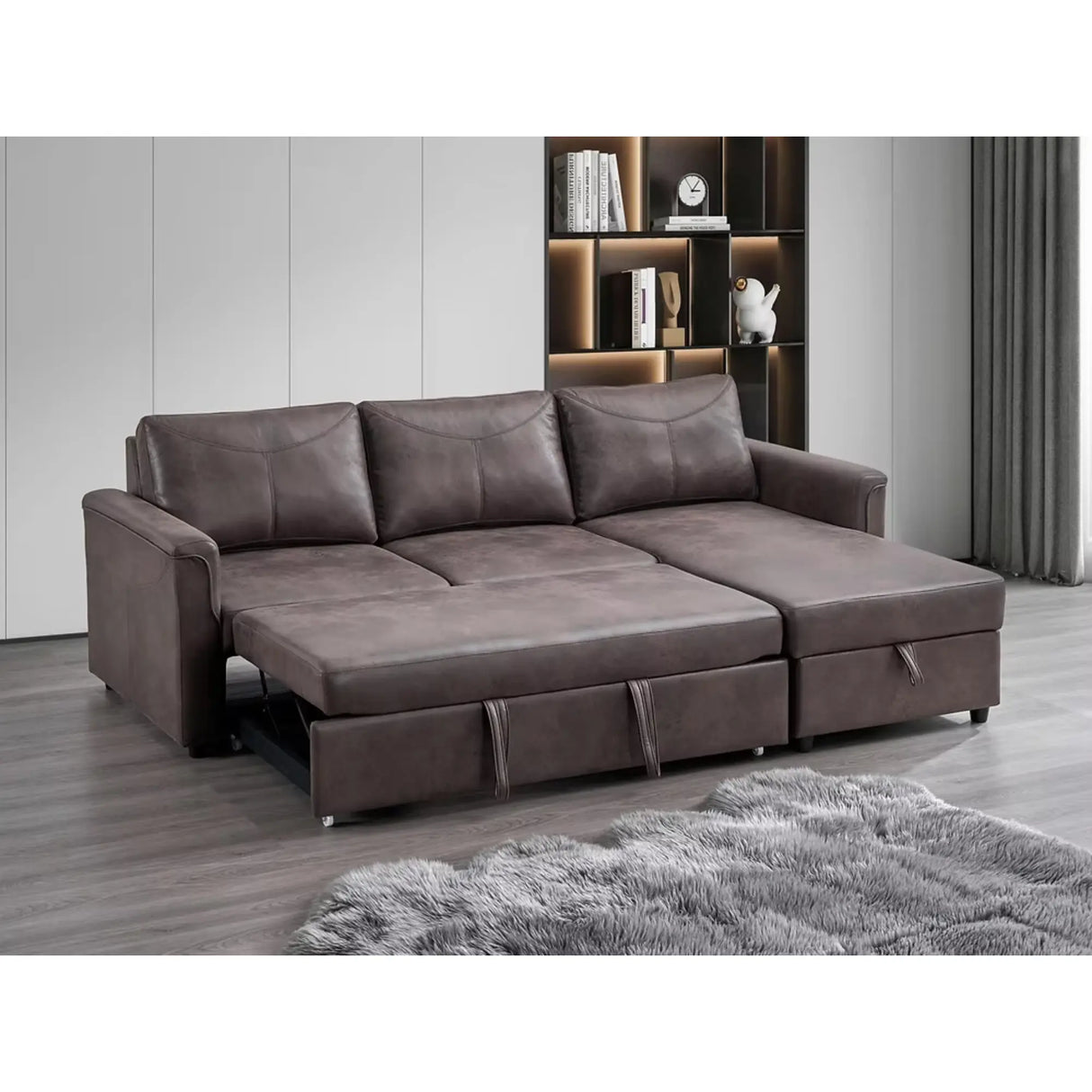 9076 Sofa Bed in Brown I.F.Furniture