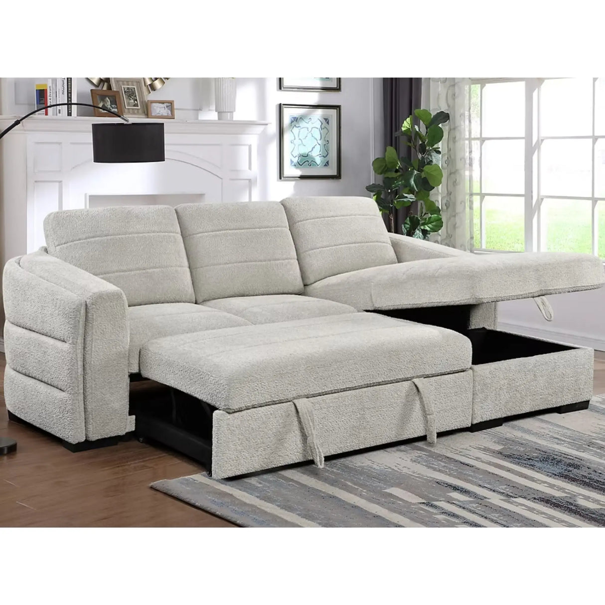 9086 Sofa Bed Sectional in Grey I.F.Furniture