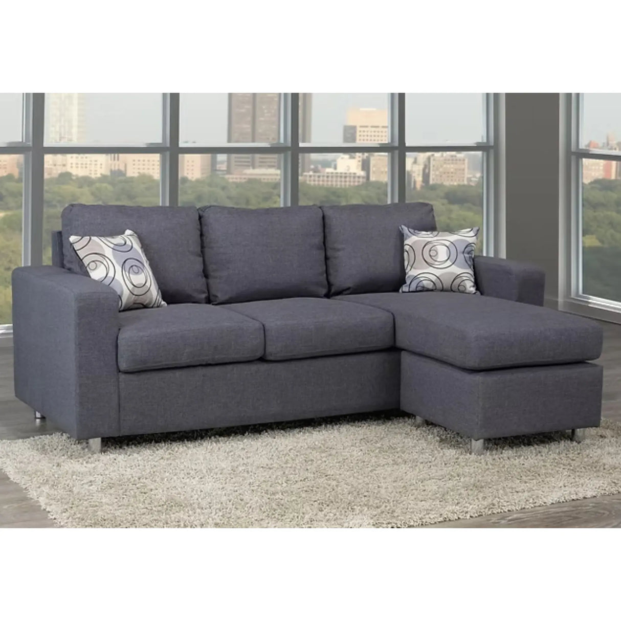 9325 Sectional in Grey I.F.Furniture