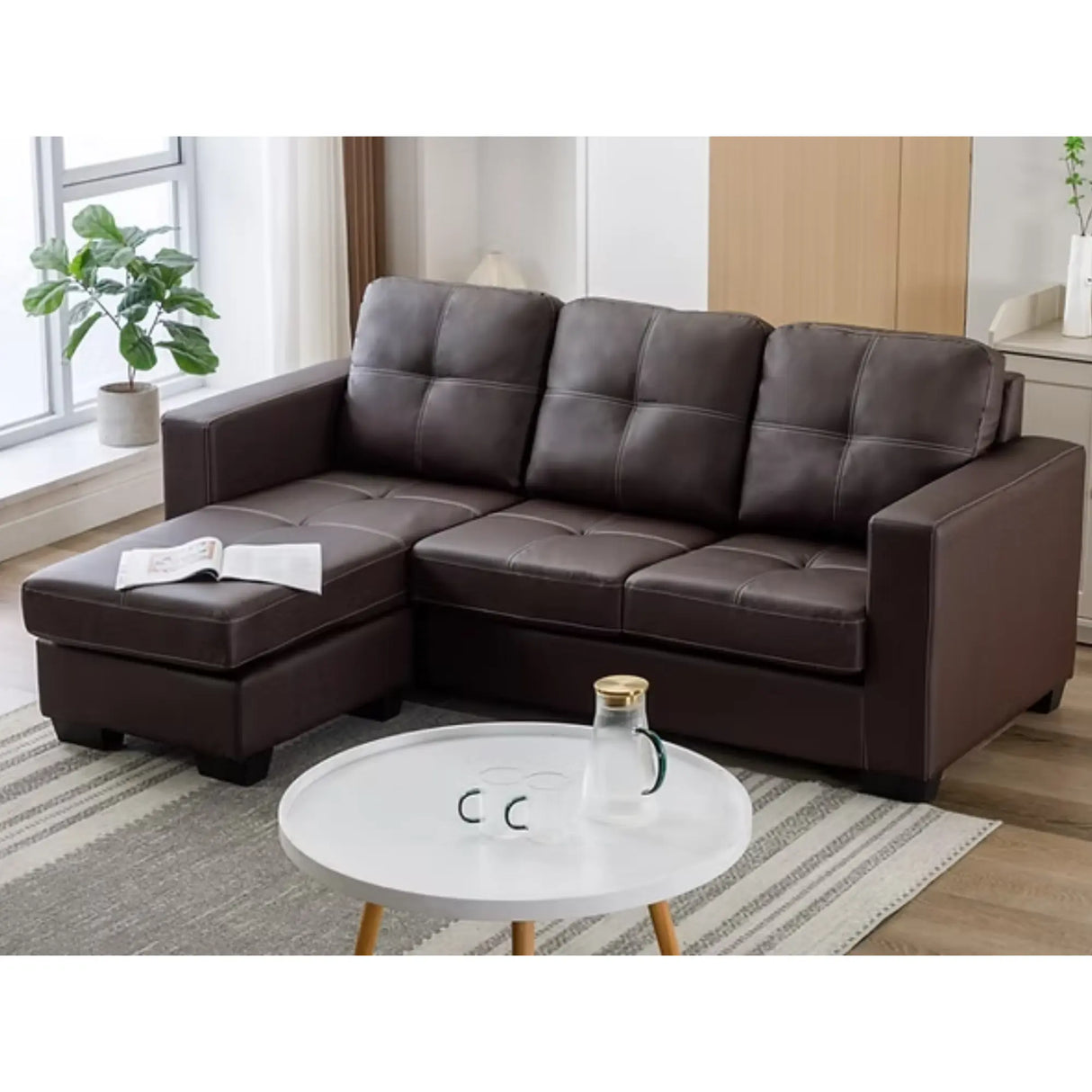9355 Sectional in Black I.F.Furniture