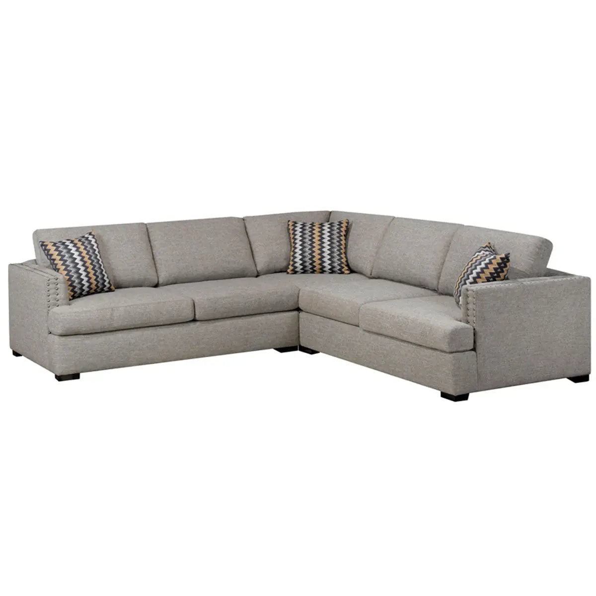 SBF 3Pc Sectional Medley Taupe Sofa by Fancy
