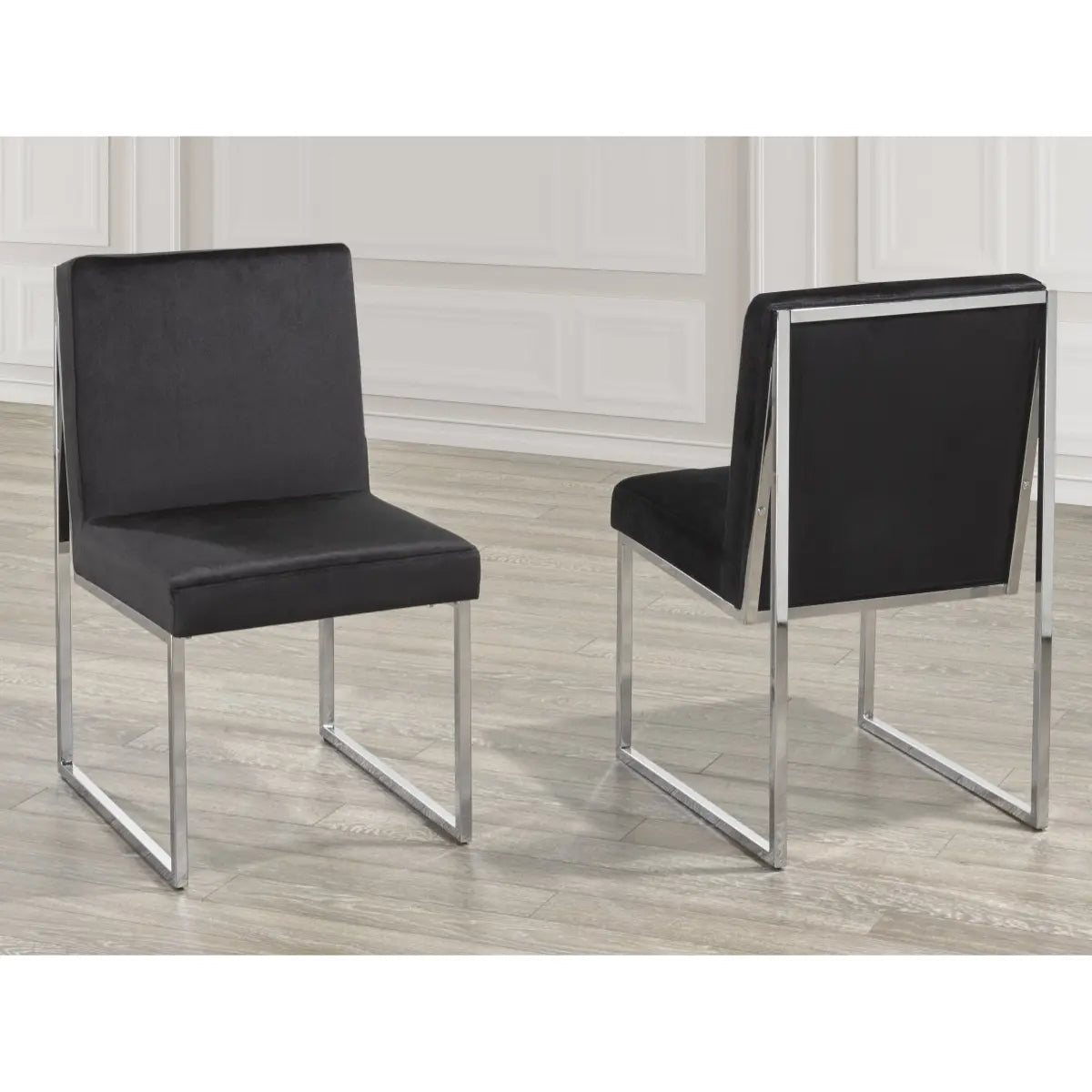Brassex Dining Chair Set in Black Brassex