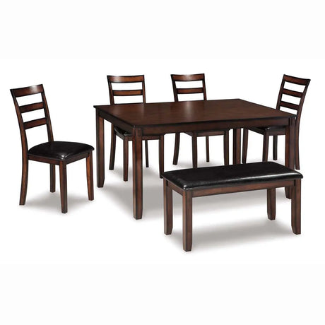 Ashley Coviar 6Pc Dining Set in Brown - Complete Home Furnish