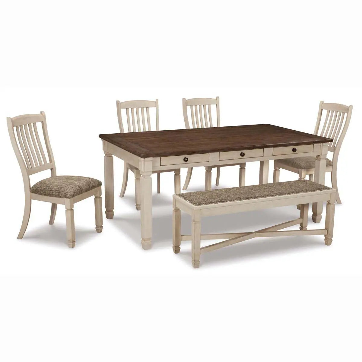 Ashley Bolanburg 6 Pc Dining Room Set Signature Design by Ashley