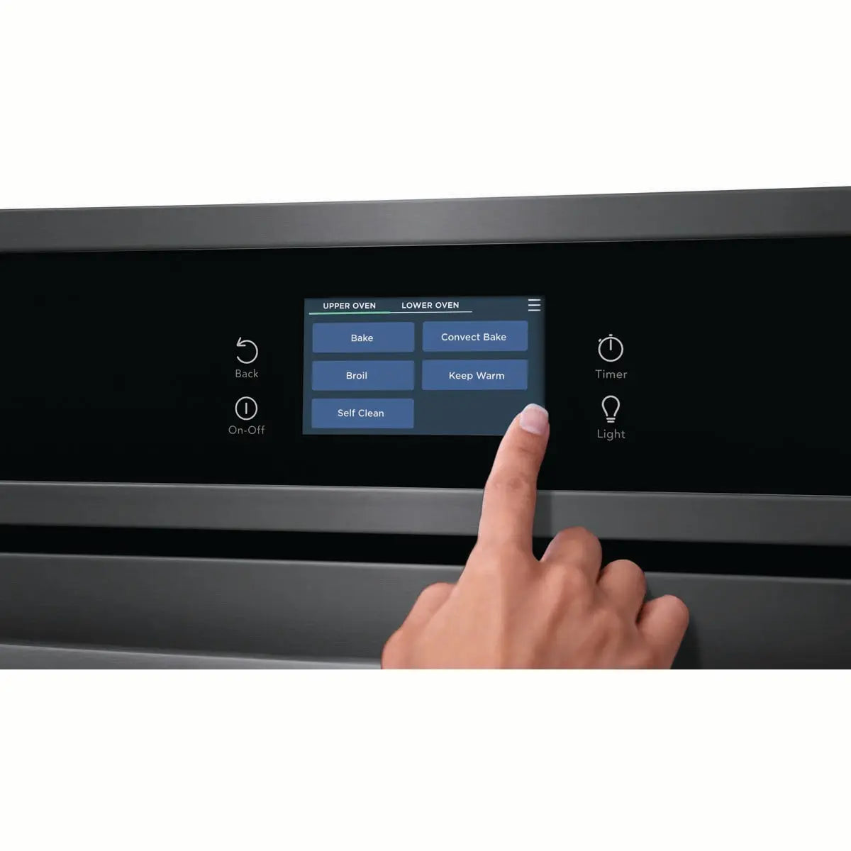 Frigidaire 30'' Double Electric Wall Oven with Fan Convection in Black Stainless Steel FCWD3027AD Frigidaire