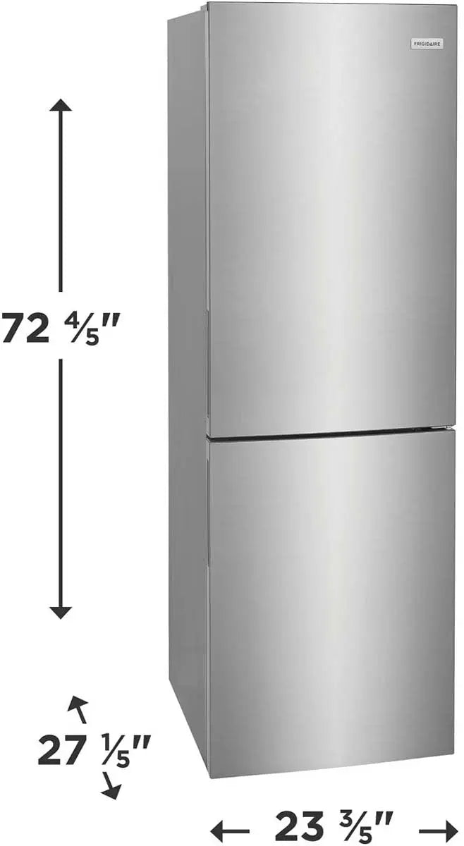 Frigidaire 24 Inch 11.5 Cu. Ft. Bottom Freezer Refrigerator in Stainless Steel FRBG1224AV Frigidaire