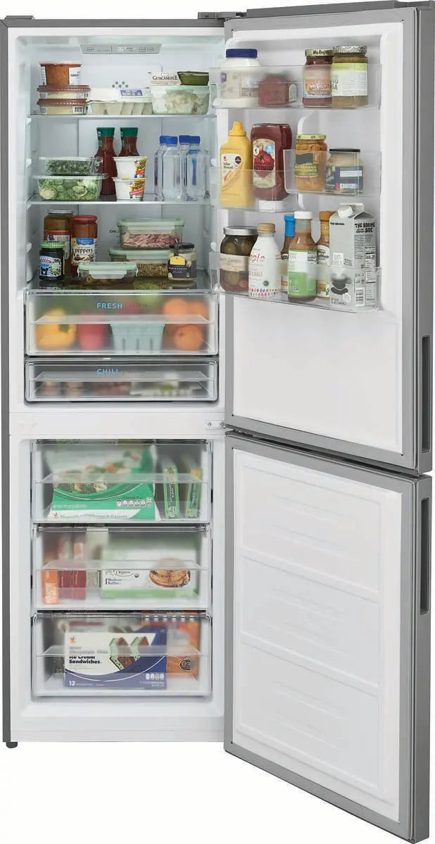 Frigidaire 24 Inch 11.5 Cu. Ft. Bottom Freezer Refrigerator in Stainless Steel FRBG1224AV Frigidaire