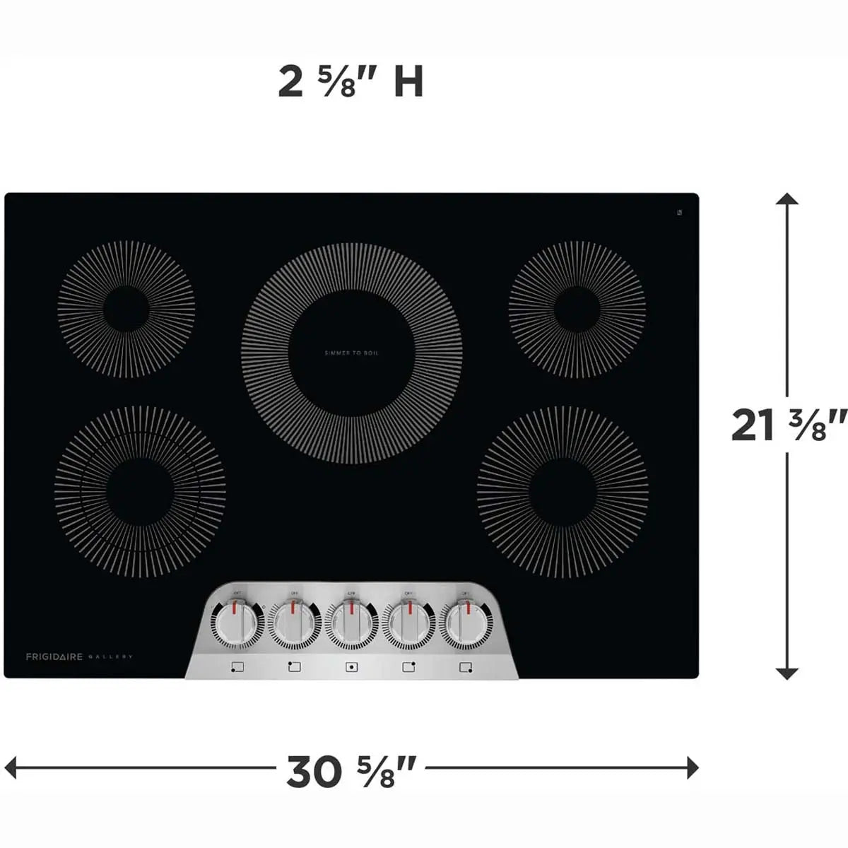 Frigidaire 30" Electric Cooktop in Black GCCE3070AS Frigidaire