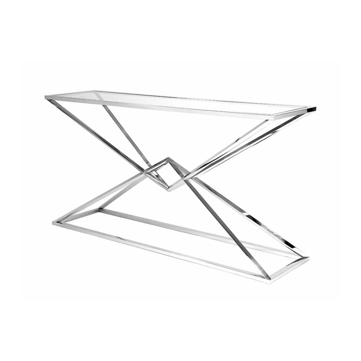 Phoenix Console Table in Silver Xcella