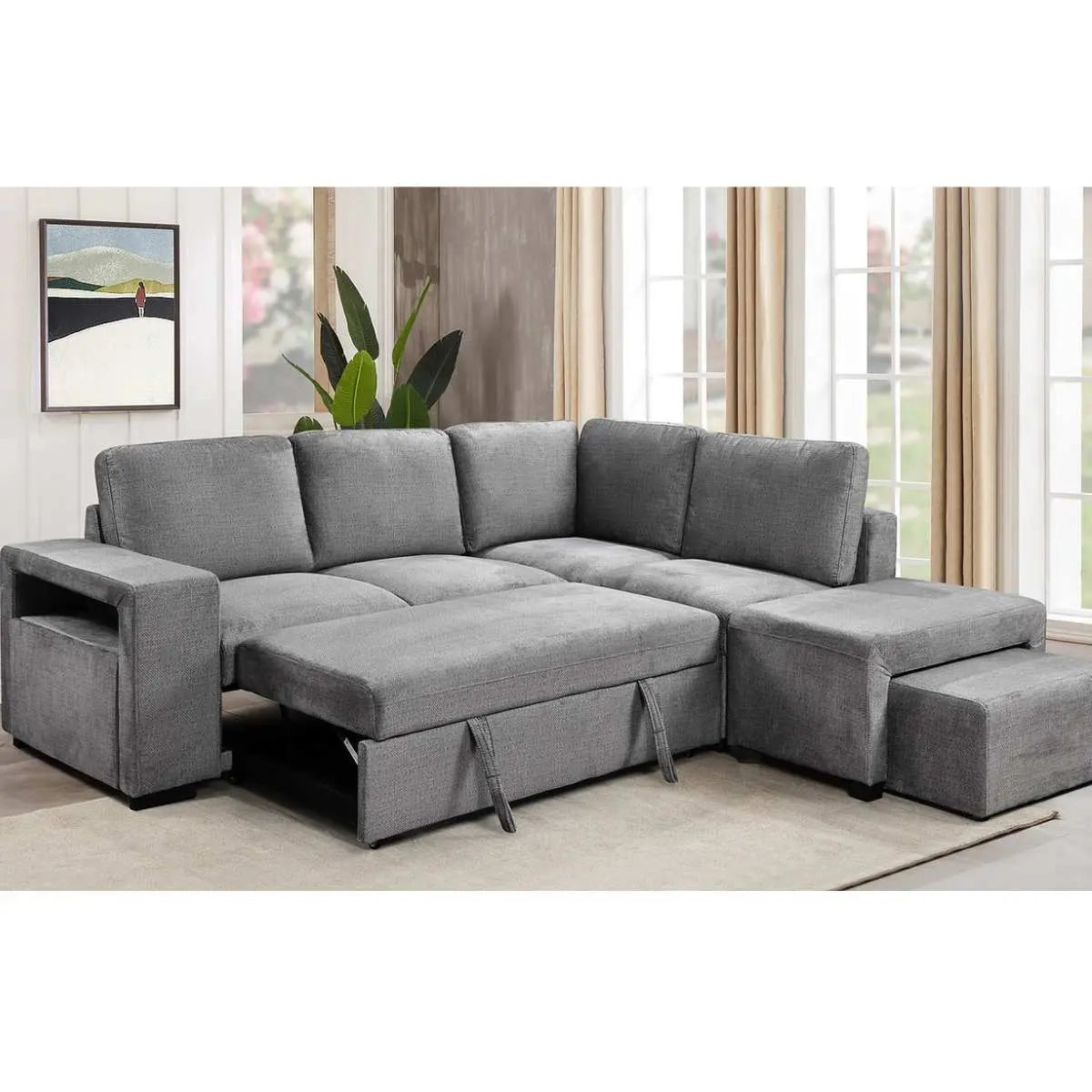 9035 Sofa Bed Sectional with Ottoman IF