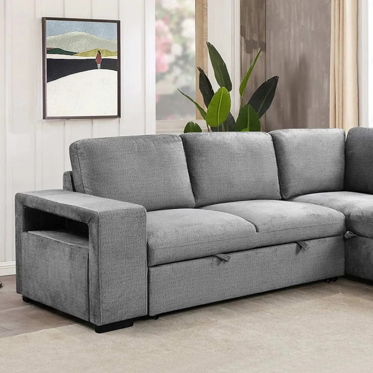 9035 Sofa Bed Sectional with Ottoman IF