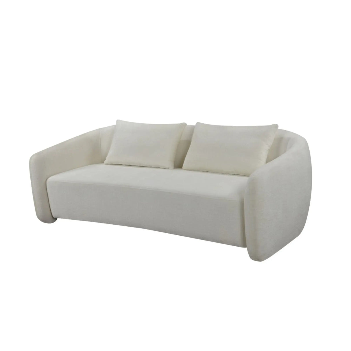 Terra Curved Sofa in Beige Brassex