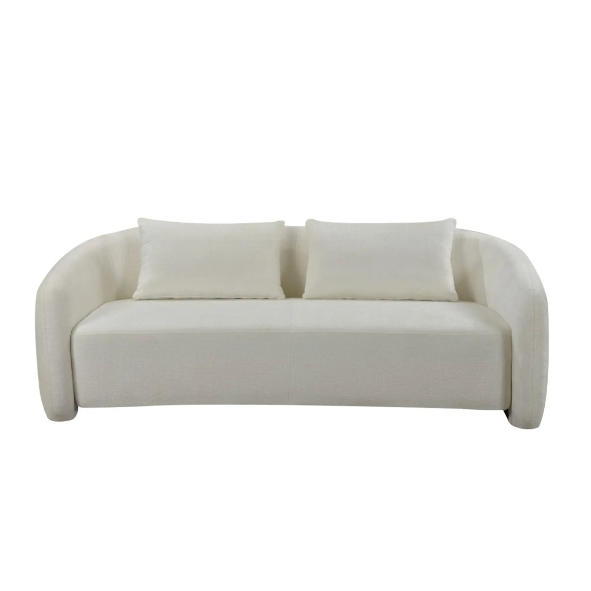 Terra Curved Sofa in Beige Brassex
