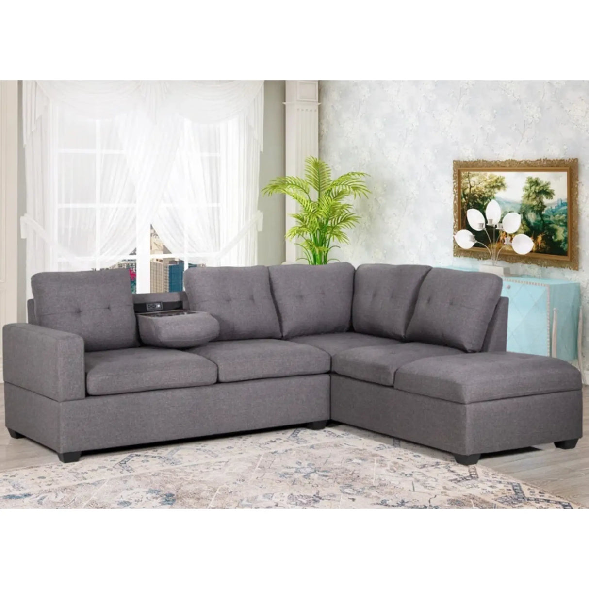 Mia Sectional in Grey Matrix Furniture