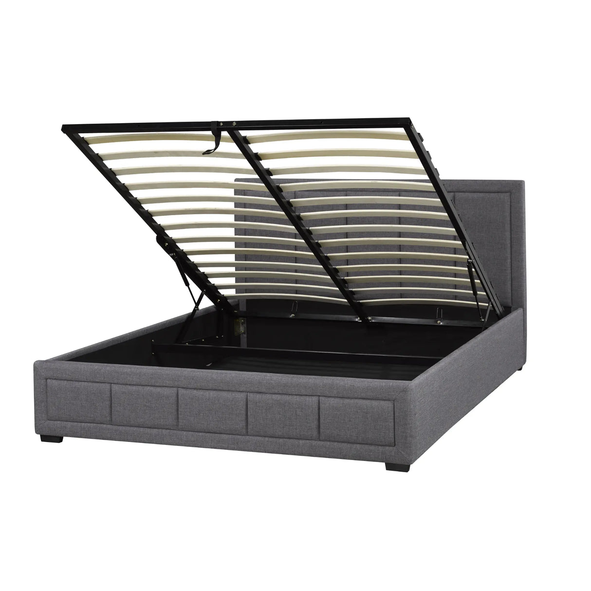 Westley Platform Storage Bed Brassex