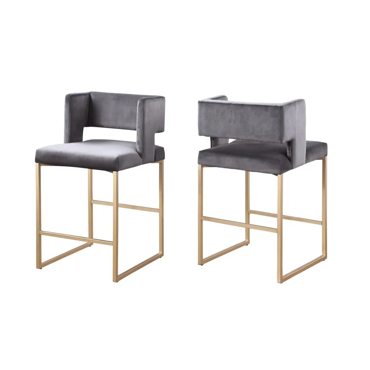 Anthony Barstool Set in Grey Brassex
