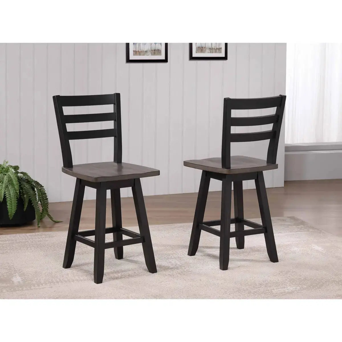 Artega Barstool Set in Two-Tone Brassex