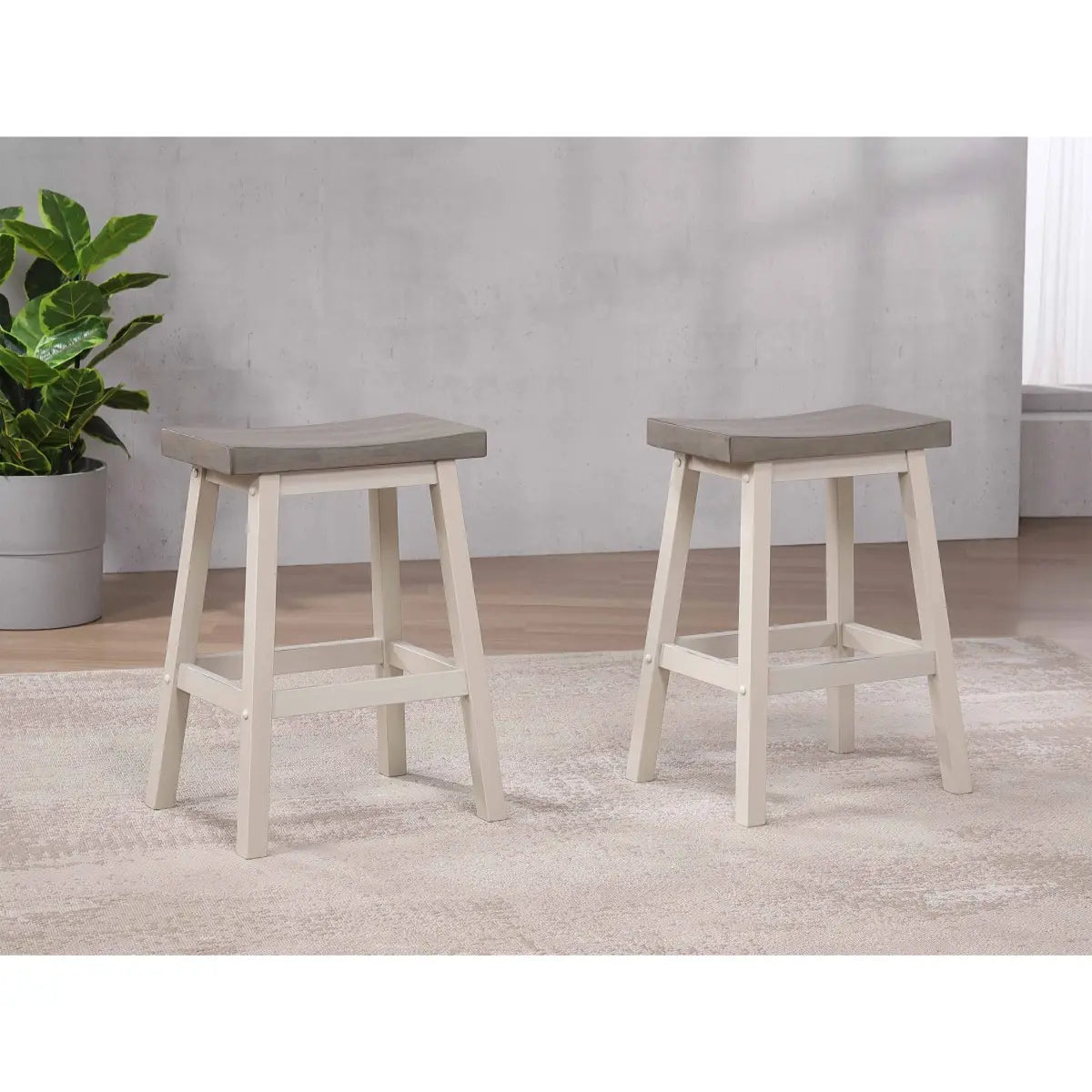 Ashanti Barstool Set in Two-Tone Brassex