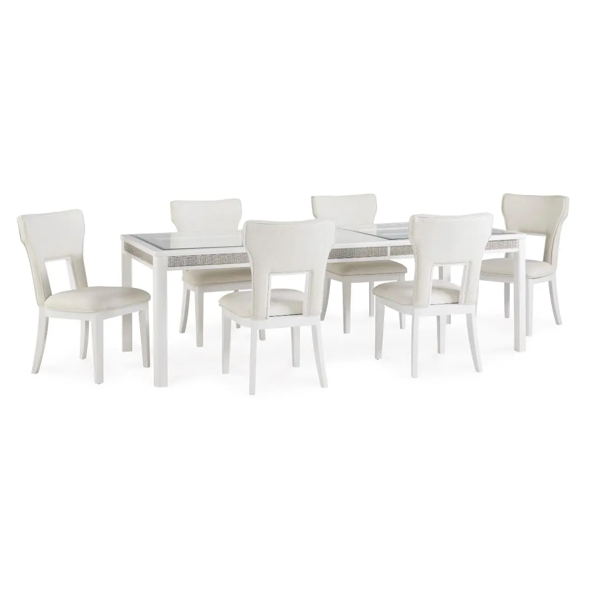 Ashley Chalanna Dining Set in White Signature Design by Ashley