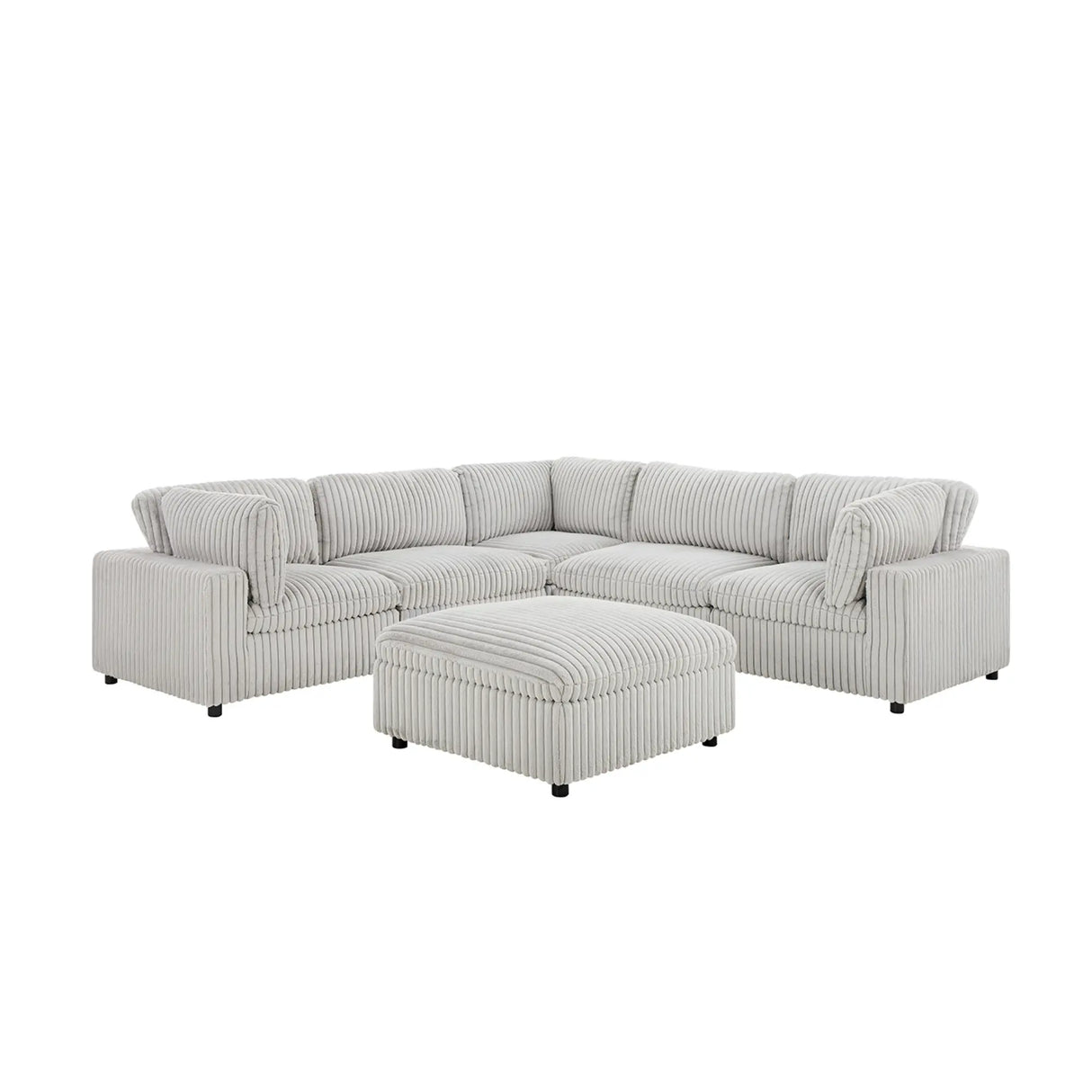 Colton Sectional in Grey Kwality