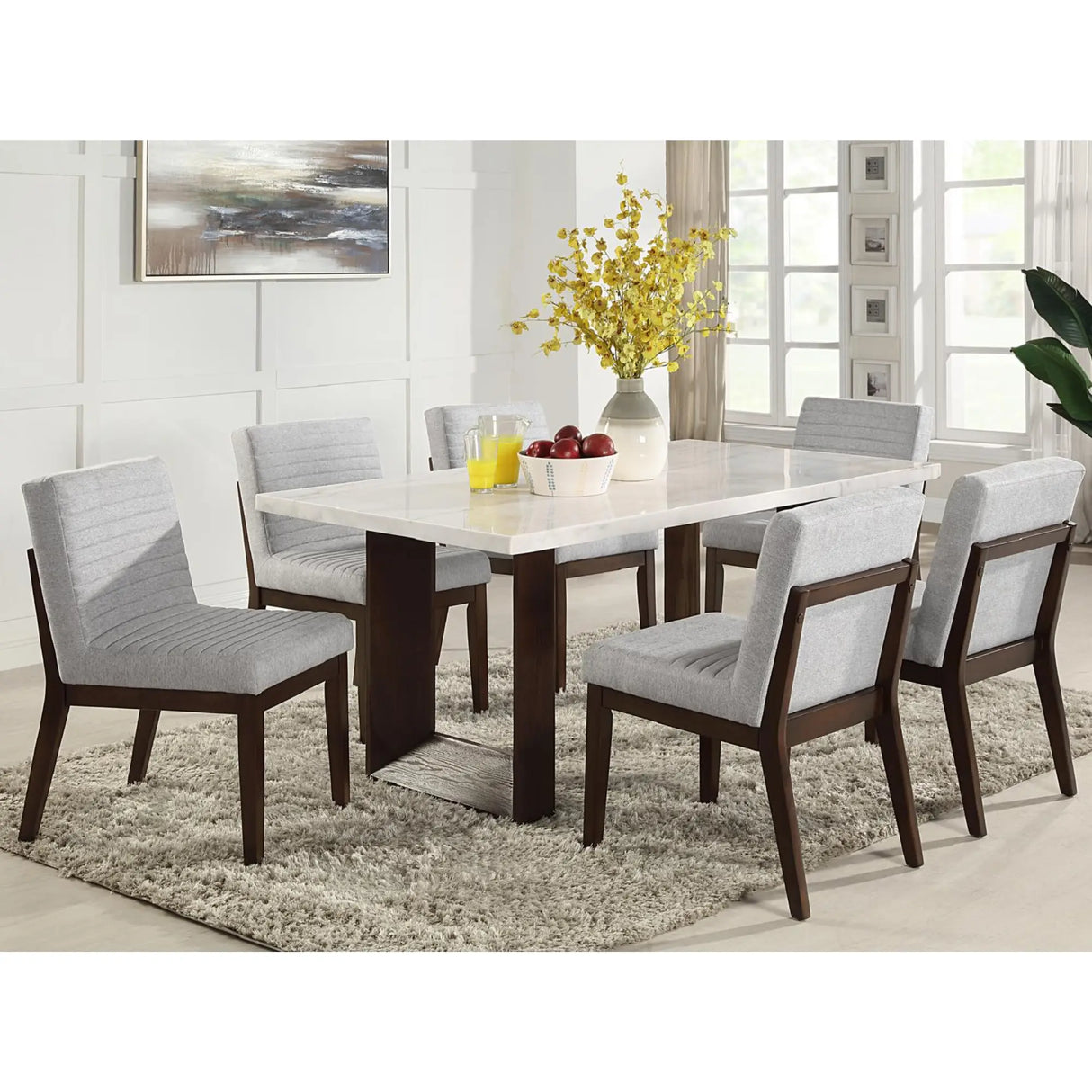 Edwyn Marble Dining Set AFD