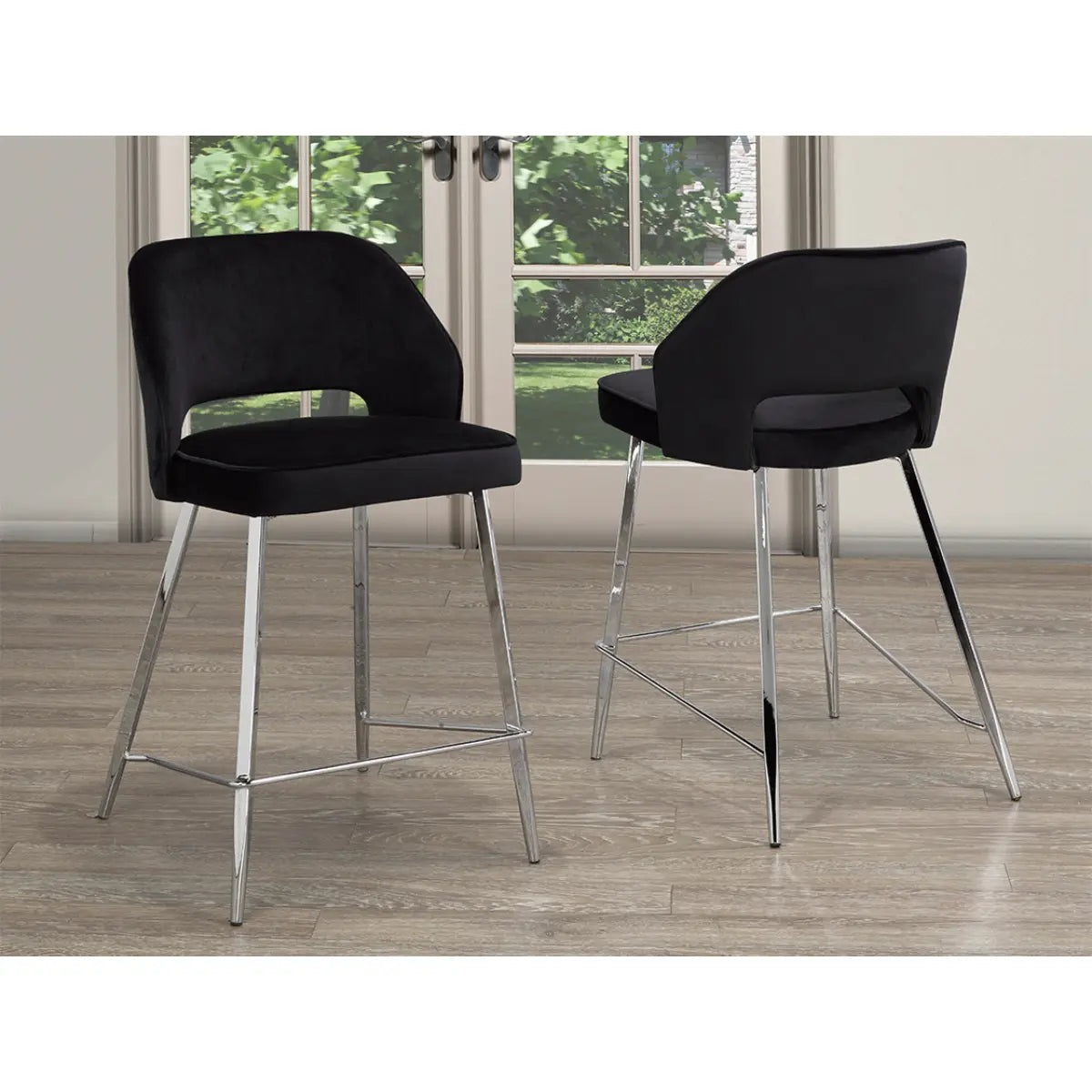 Ella Barstool Set in Black Brassex
