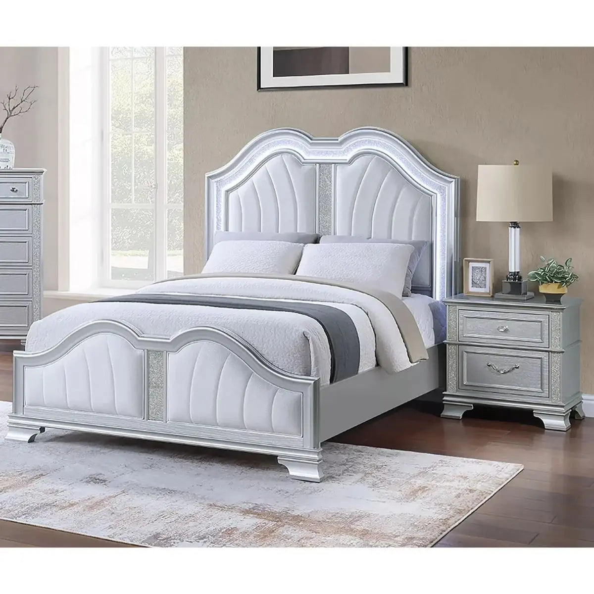 Glamour LED Bedroom Set Complete Home Furnish