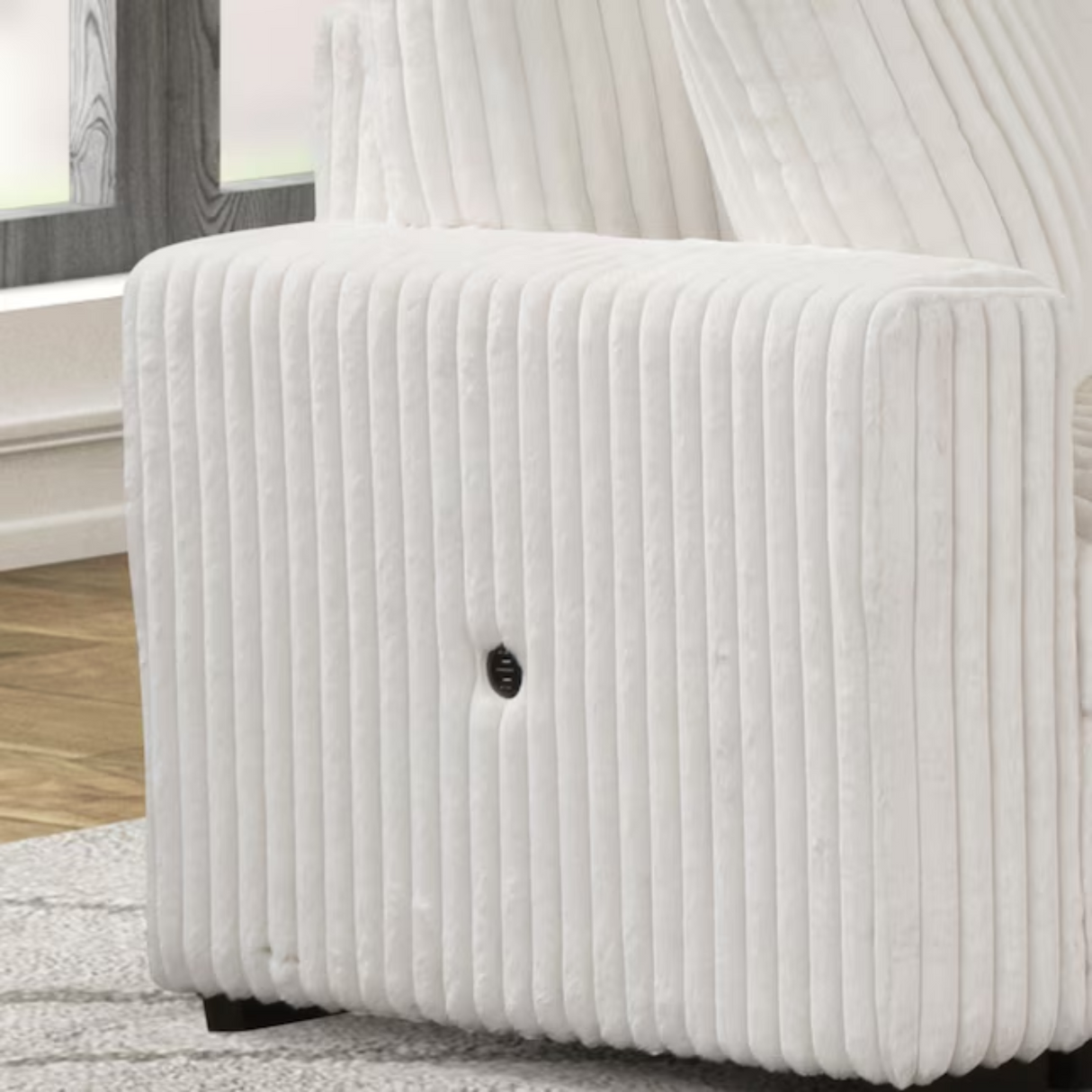 Grande Modern Sectional in Cream Galaxy