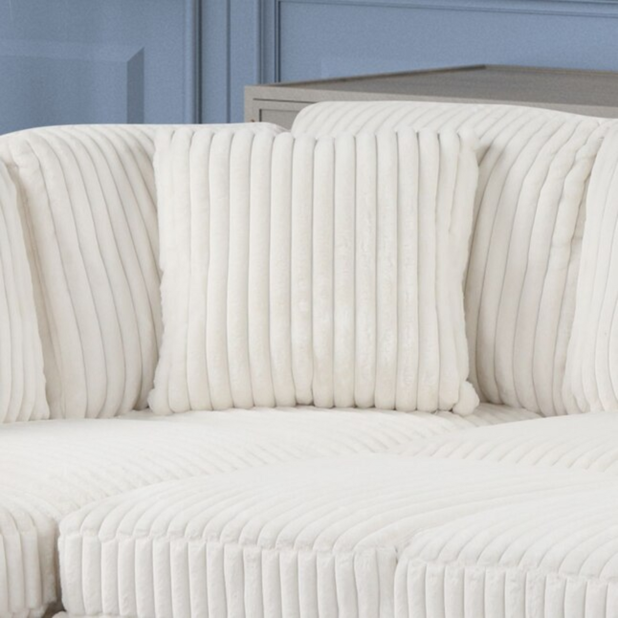 Grande Modern Sectional in Cream Galaxy