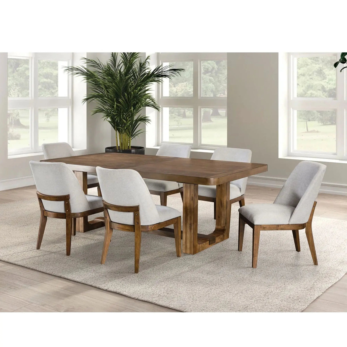 Mandal Extension Dining Set in Light Grey AFD